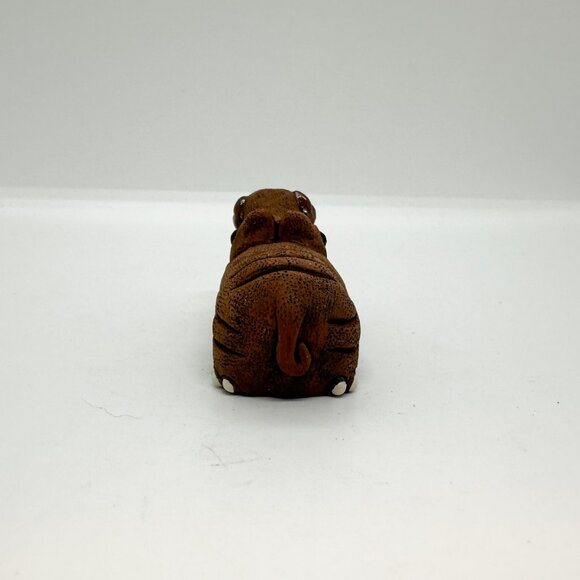 Vintage Clay Pottery House Hippo Cute Mini Handmade - Picture 5 of 7